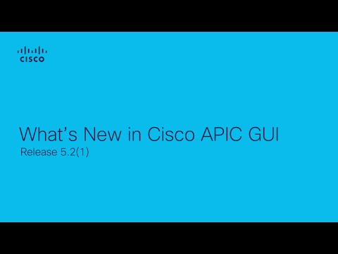 What's New in Cisco APIC GUI, Release 5.2(1)