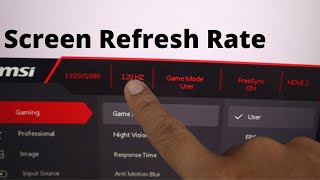 How to Change Screen Refresh Rate On MSI Monitor