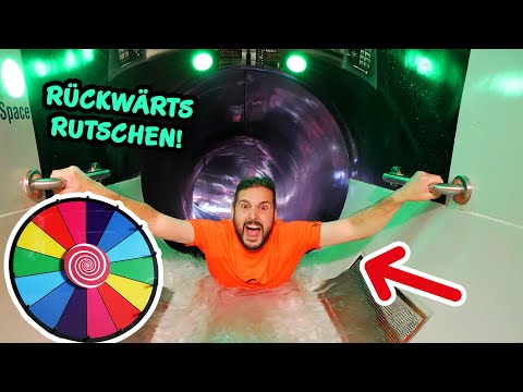 GLÜCKSRAD ENTSCHEIDET, WIE ICH IM SCHWIMMBAD RUTSCHE!