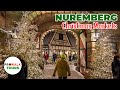 Nuremberg Christmas Market at Night - 4K 60fps with Captions -Nürnberg