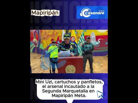 Mini Uzi, cartuchos y panfletos: el arsenal incautado a la Segunda Marquetalia en Mapiripán Meta.