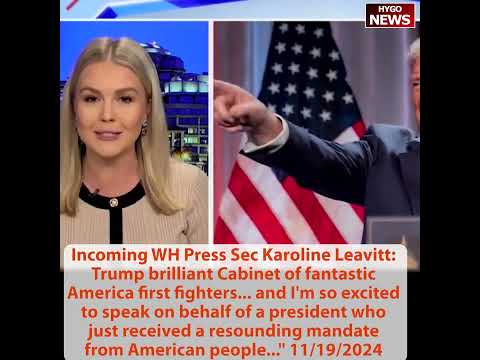 Incoming WH Deputy Chief of Staff Miller: EO seal border, Press Sec Leavitt: brilliant Cabinet