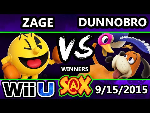S@X 115 - Zage (Pac-Man) Vs. DunnoBro (Duck Hunt) - SSB4 Tournament - Smash Wii U - Smash 4