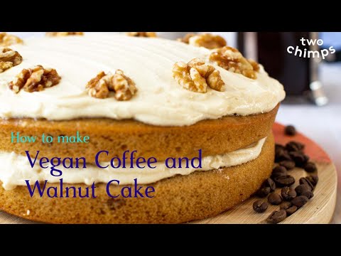 Vegan Coffee and Walnut Cake
