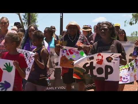 International Women's Day 'No More' March at Lajamanu