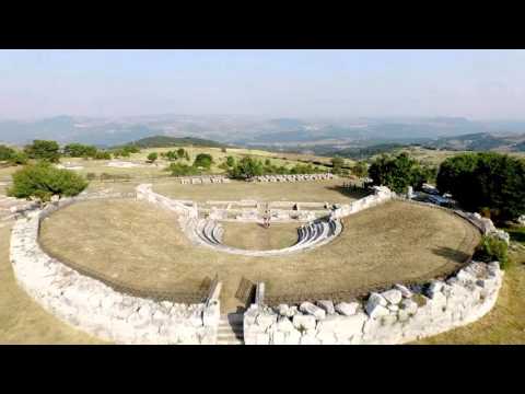 Pietrabbondante: volo con drone sull'area archeologica sannita.