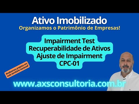 A realização do Impairment Test - Recuperailidade de Ativos CPC01 Avaliação Patrimonial Inventario Patrimonial Controle Patrimonial Controle Ativo