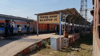 Bilaspur Junction railway station 12102/Jnaneswari Express Arriving Departing, Indian Railways 4k HD