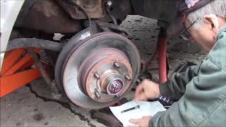 DIY car repair, How to replace Astro or Safari van front brake pads, rotor removal and cleaning