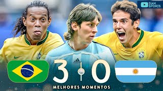 THE BRAZILIAN SELECTION HUMILIATED THE ARGENTINES WITH THE RIGHT TO AN ABSURD GOAL FROM KAKÁ
