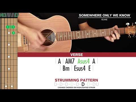 Somewhere Only We Know Guitar Cover Keane 🎸|Tabs + Chords|