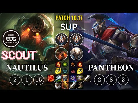 EDG Scout Nautilus vs Pantheon Sup - KR Patch 10.17