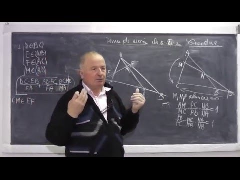 Lectia 844 - Teorema lui Menelaus folosita pentru a arata coliniaritatea unor puncte - Tema Clasa 7