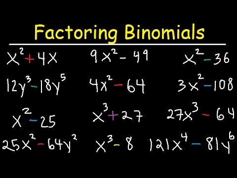 Factoring Binomials With Exponents, Difference of Squares & Sum of Cubes, 2 Variables - Algebra