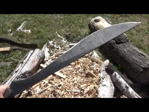 Makhaira Brush Sword (Machete) Review ($30) -  (Schrade SCHMBS Priscilla) Video