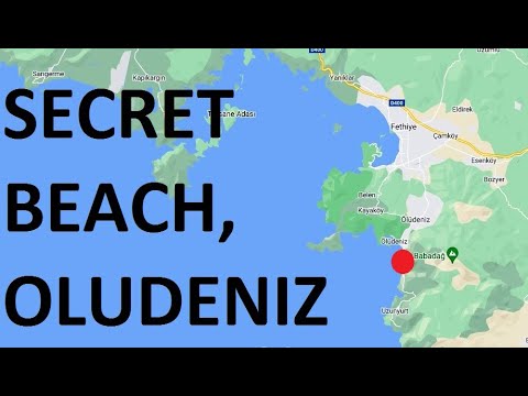 Secret beach in Oludeniz. Top unique unusual beaches 4K