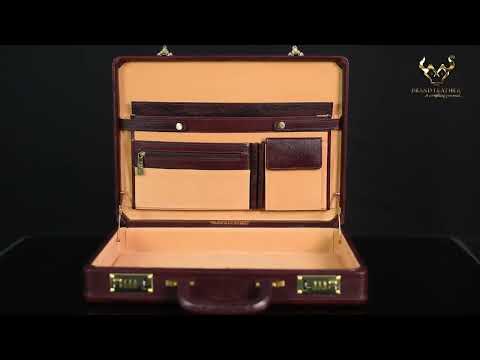 Brand leather BL152_Brown Briefcase