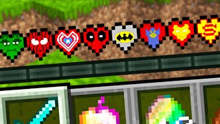 Minecraft But There's Custom SUPER HERO Hearts