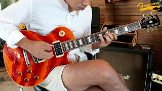 Video thumbnail for Gibson Lespaul Classic Antique Tom Morgan Art 2007 Review by Fusion Music by Fusionmusic Studio