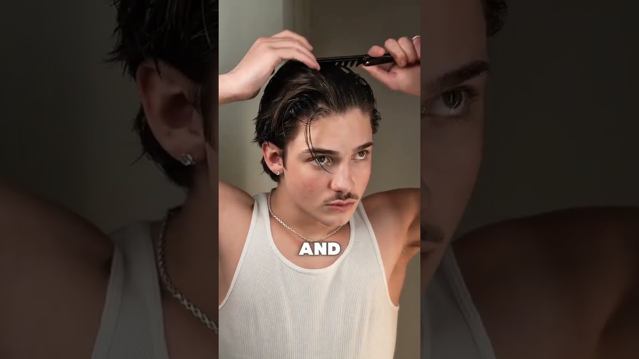 middle part hairstyle tutorial @basedbodyworks