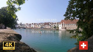 Aare River in Solothurn, Switzerland - Ambient Scene in 4k