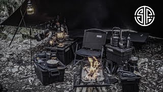 【4K】焚き火でガッツリ飯を食う。アラサー男の無骨キャンプライフ【ブラックキャンプ】