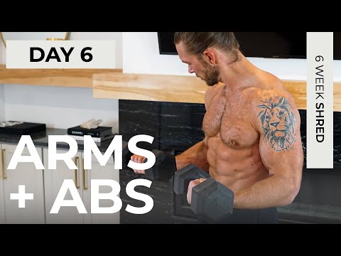 Day 6: 40 Min ARMS & ABS WORKOUT // 6WS1