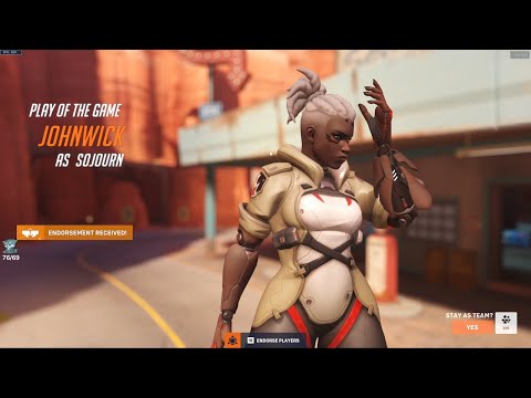 WHAT TOP 500 SOJOURN LOOKS LIKE IN OW 2 - IDDQD SOJOURN OVERWATCH 2 SEASON 4 TOP 500 GAMEPLAY