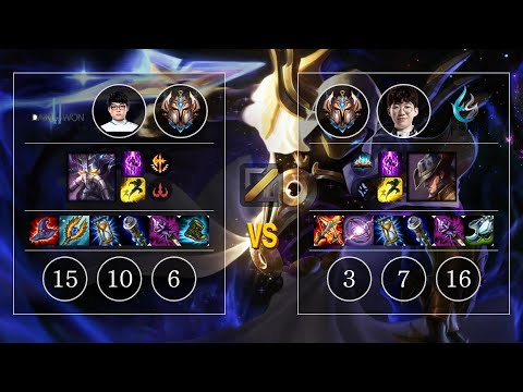DWG ShowMaker Kassadin vs FS FireRain Twisted Fate Mid - KR Challenger Patch 10.10