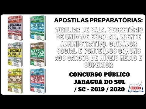 Apostilas Diversos Cargos - Concurso Prefeitura de Jaraguá do Sul / SC - 2020 (Apostilas Opção)