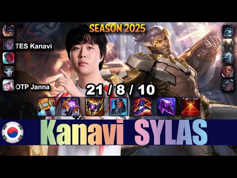 TES Kanavi SYLAS vs PANTHEON Jungle - Patch 25.17 KR Ranked | lolrec