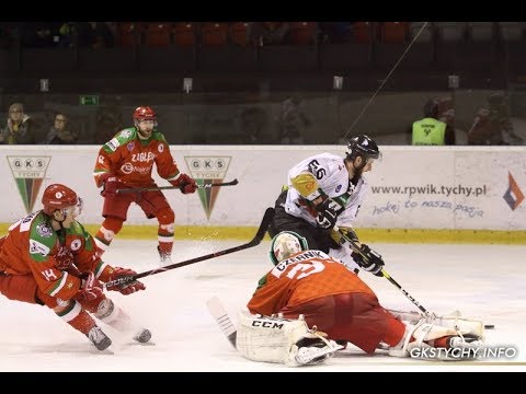 34. kolejka PHL: Skrót meczu GKS Tychy - Zagłębie Sosnowiec 4:2