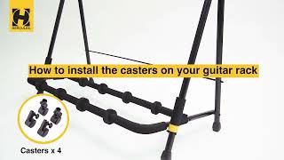Video thumbnail for Hercules Guitar Rack GS523B PLUS & GS525B PLUS Casters Installation by HERCULES STANDS