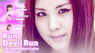 Girls&#39; Generation - Run Devil Run (Line Distribution + Lyrics Karaoke) PATREON REQUESTED