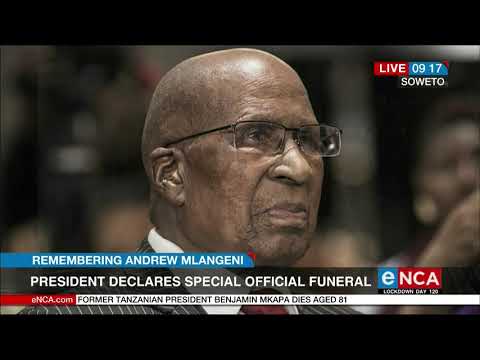 Special official funeral for Mlangeni | President