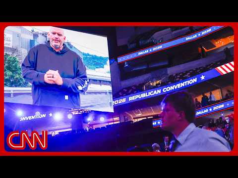 Fetterman surprises his party with an appearance at GOP convention