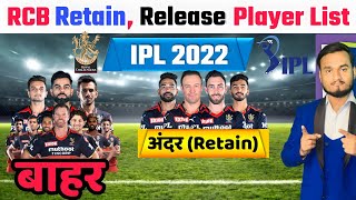 IPL 2022 RCB Retain And Released Player List | RCB New Captain | IPL 2022 Mega Auction