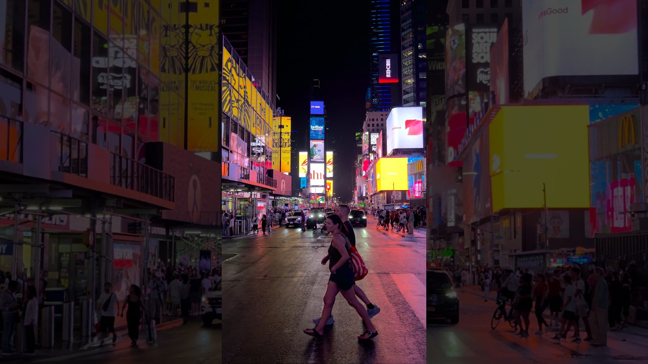 Night Walk in Times Square NYC🗽🇺🇸 | NYC 4K Walk #NYCvibes #timessquare #manhattan #shorts #nyc #4k