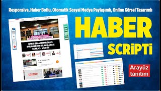 Otomatik Bot Tasarımlı, Otomatik Sosyal Medya Paylaşımlı, Responsive Haber Scrip
