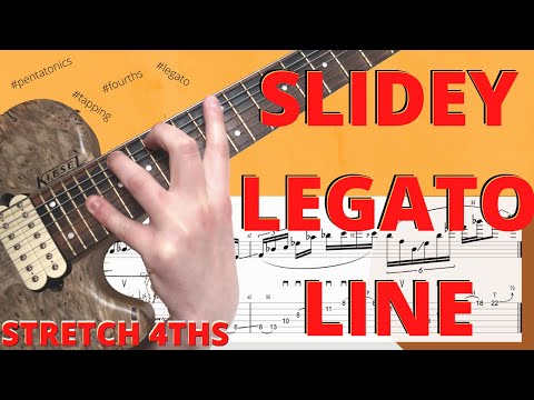 Slidey Legato Line in Fourths-Breakdown, Analysis, Practice Tips, Stretch Pentatonics and 212 Arps 🎸