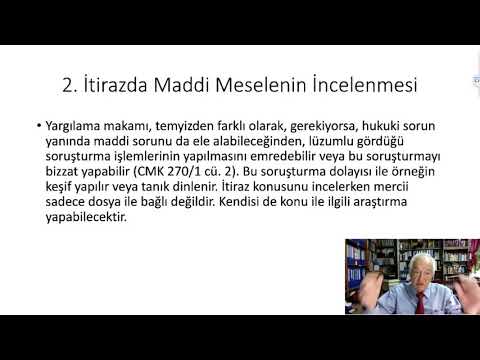 § 39 İtiraz - Yenisey Ceza Muhakemesi Hukuku Dersleri Ağustos 2020