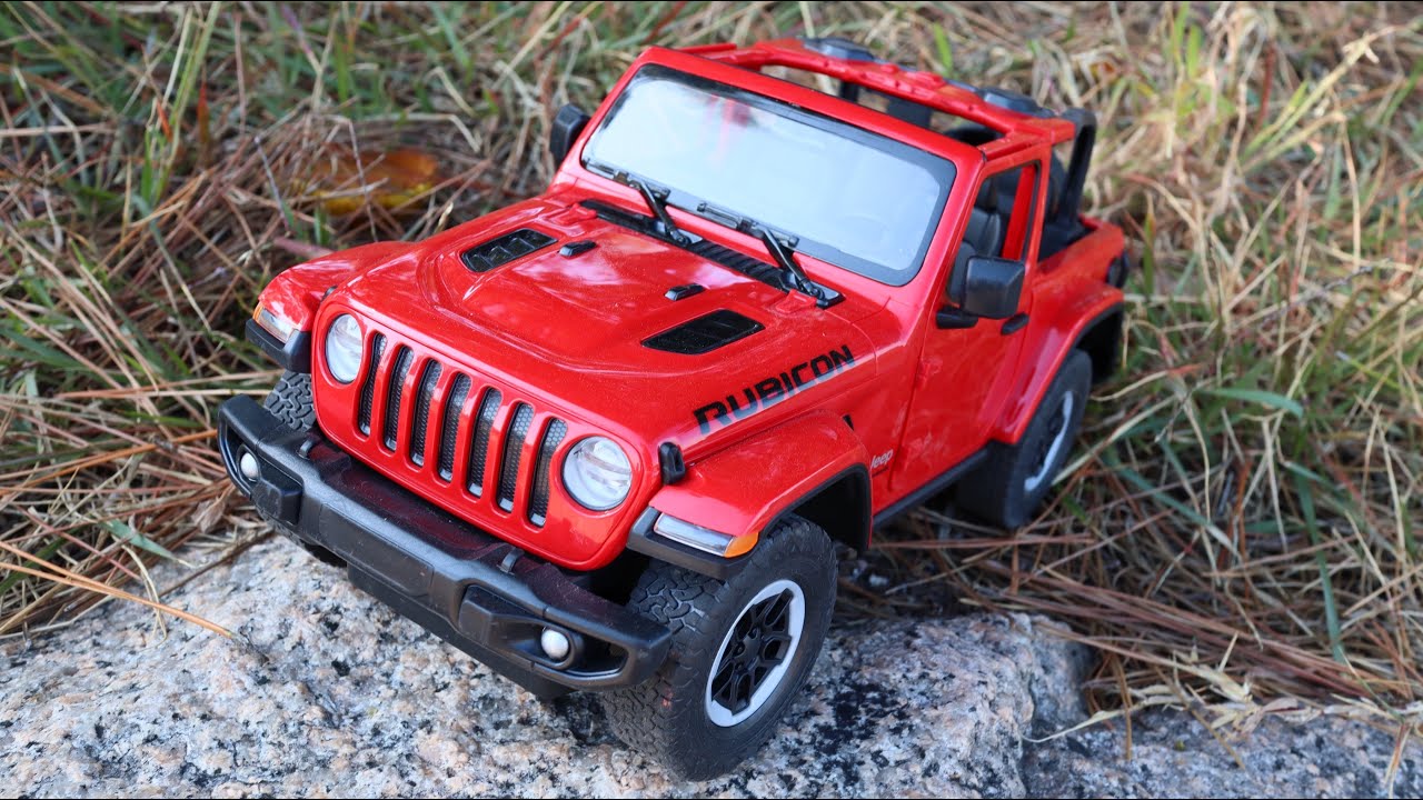 RC auto Jeep Wrangler Rubicon, červená