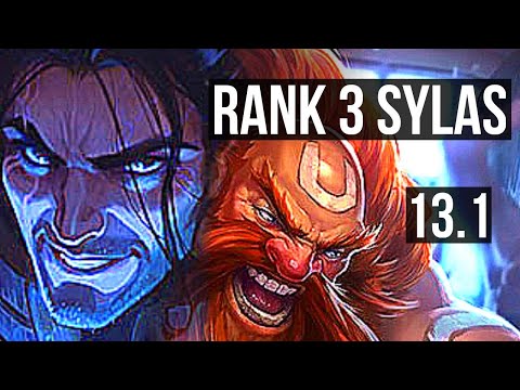 SYLAS vs GRAGAS (JNG) | Rank 3 Sylas, 18/1/3, 70% winrate, Legendary, Rank 10 | KR Challenger | 13.1