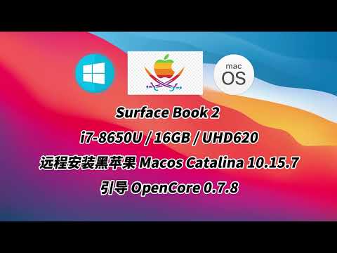 Surface Book 2 i7-8650U HACKINTOSH OC 0.7.8 CATALINA 10.15.7