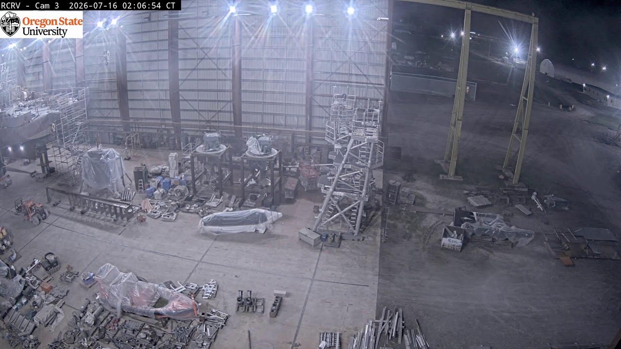 Live webcam view of Research Vessel Shipyard Overview