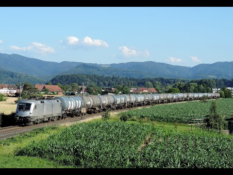 Auf der Rheintalbahn bei Kollmarsreute (Juni 2020).