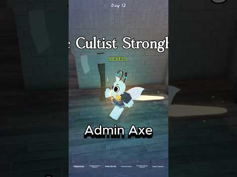 Admin Axe Vs Stronghold 😈 99 nights in the forest #99nightsintheforest #99nights #roblox