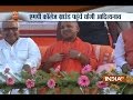 Yogi Adityanath arrives in Gorakhpur for the first time after being sworn in as the CM of UP
