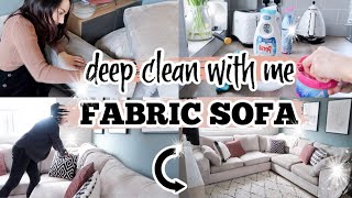HOW TO CLEAN A FABRIC SOFA | SOFA CLEANING ROUTINE 2020
