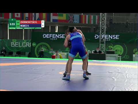 Qual. GR - 77 kg: R. ZHERNOVETSKI (ISR) v. V. NEMES (SRB)
